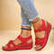 Women Summer Wedge Sandals Open Toe Soft Walking Shoes 9