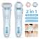 Portable Waterproof 2 In 1 Women Electric Shaver And Bikini Trimmer 0