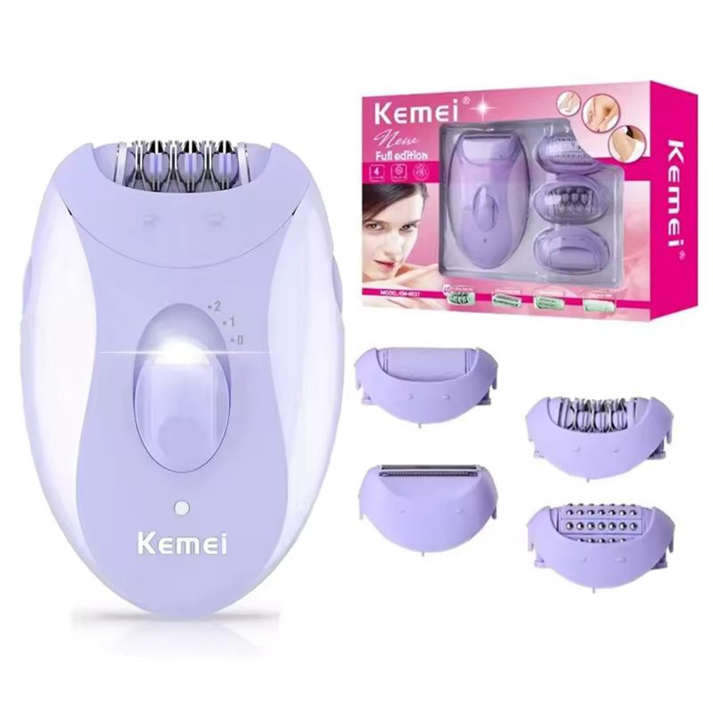 Kemei 4 In 1 Rechargeable Womens Epilator And Electric Shaver 0