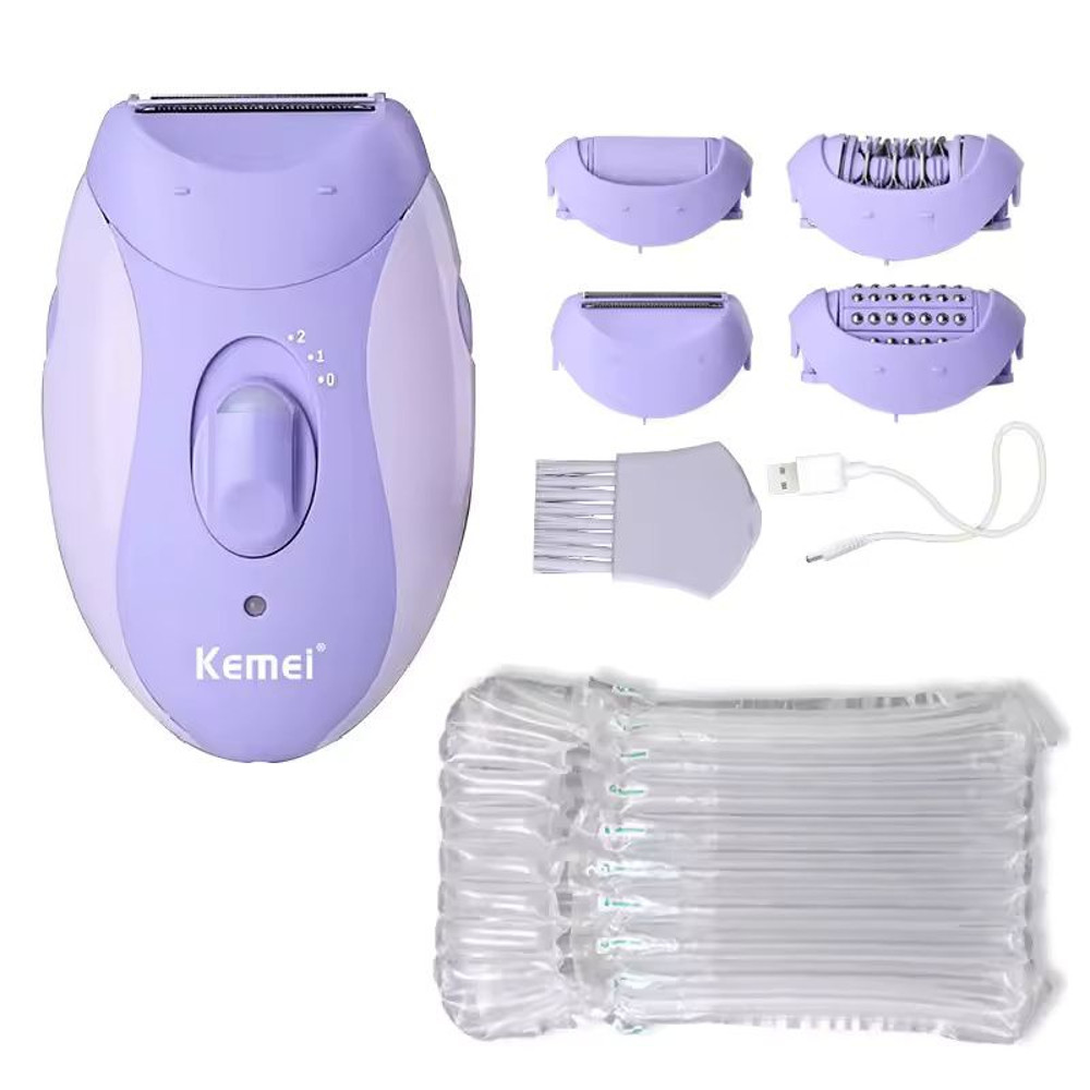 Kemei 4 In 1 Rechargeable Womens Epilator And Electric Shaver 8