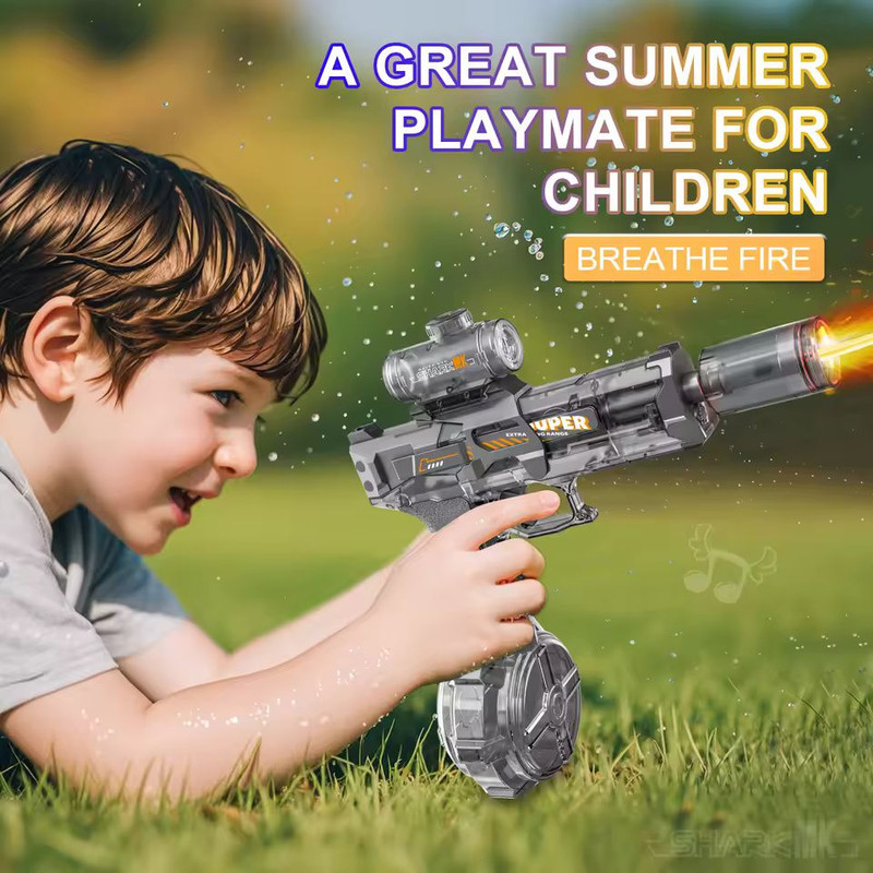 Electric High Pressure Water Gun With Flame Effect LED 4