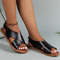Women Flat PU Leather Sandals Summer Beach Footwear 2025 6