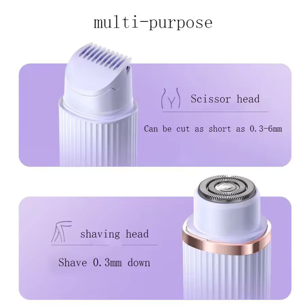 Women 2 In 1 Electric Shaver And Bikini Trimmer Wet Dry Portable 3