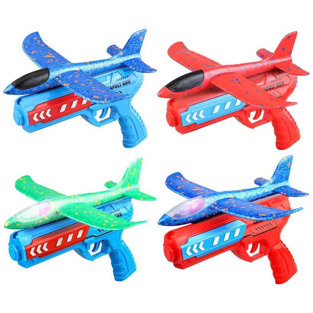 Foam Catapult Airplane Launcher Toy With Optional LED For Kids 0