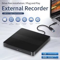 portable usb 3.0 type c external dvd rw drive burner