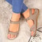 Women Orthopedic Wedge Sandals With Ankle Strap Open Toe Comfortable Flats 5