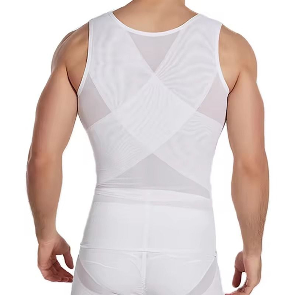 Mens Compression Shaper Vest For Chest And Tummy Slimming Support 3