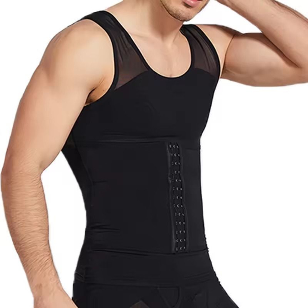 Mens Compression Shaper Vest For Chest And Tummy Slimming Support 7