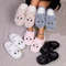 Kawaii Cartoon Cat Fuzzy Slippers For Women  Soft Cozy Plush Indoor Slippers With Durable Outsole 0