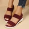 Womens Knit Elastic Wedge Sandals Lightweight Slip On Summer Comfort Shoes 10