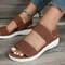 Womens Knit Elastic Wedge Sandals Lightweight Slip On Summer Comfort Shoes 6