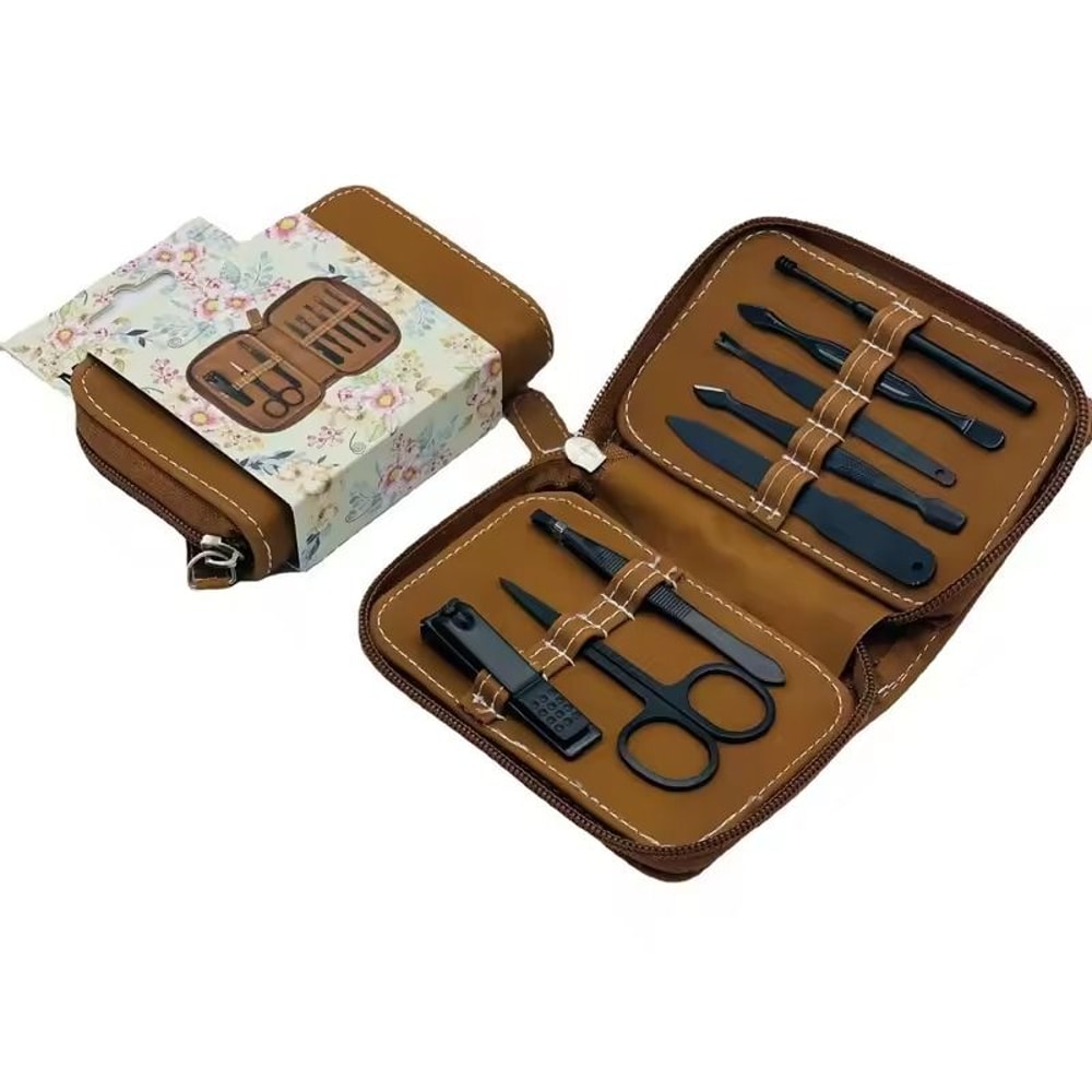 Professional Stainless Steel Manicure And Pedicure Set Grooming Kit With Scissors And Nail Tools 10