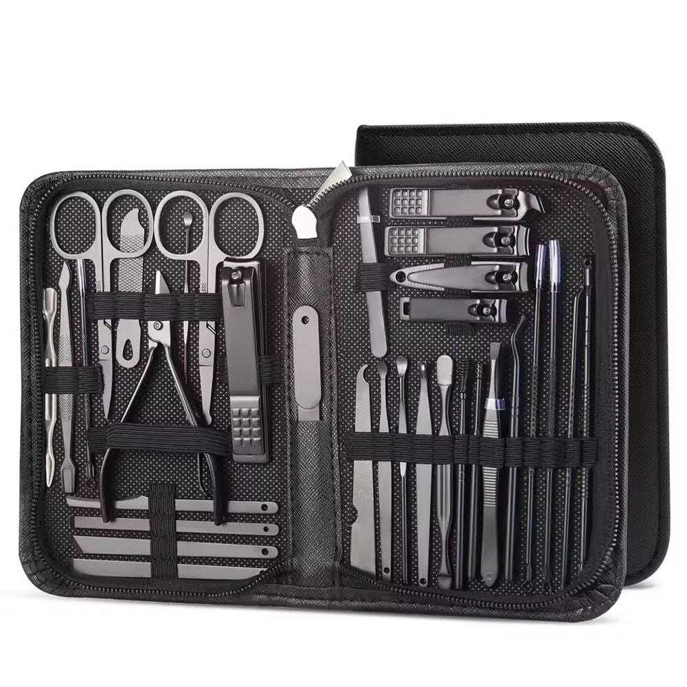 Professional Stainless Steel Manicure And Pedicure Set Grooming Kit With Scissors And Nail Tools 5