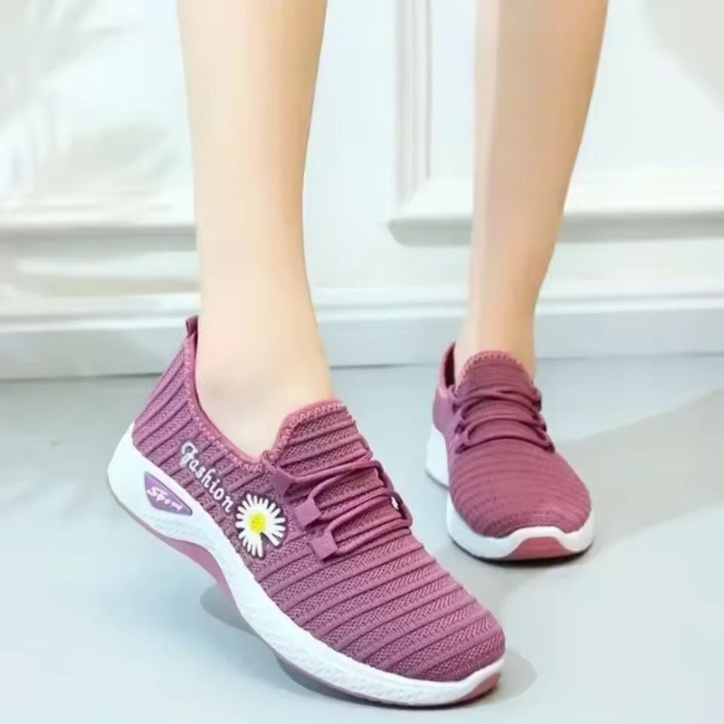 Womens Fashion Mesh Sneakers Lightweight Soft Sole Thick Breathable Casual Shoes 1