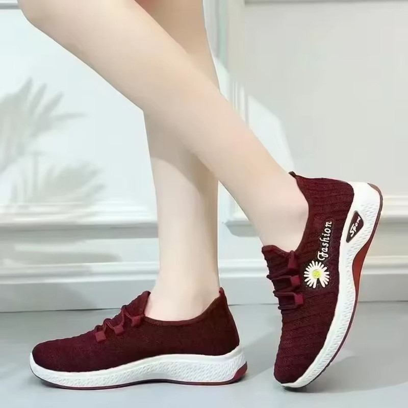 Womens Fashion Mesh Sneakers Lightweight Soft Sole Thick Breathable Casual Shoes 2