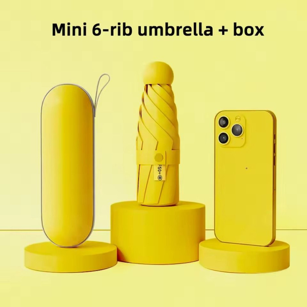 Portable Mini Umbrella With UV Coating And Reinforced Ribs For Sunny And Rainy Days 9