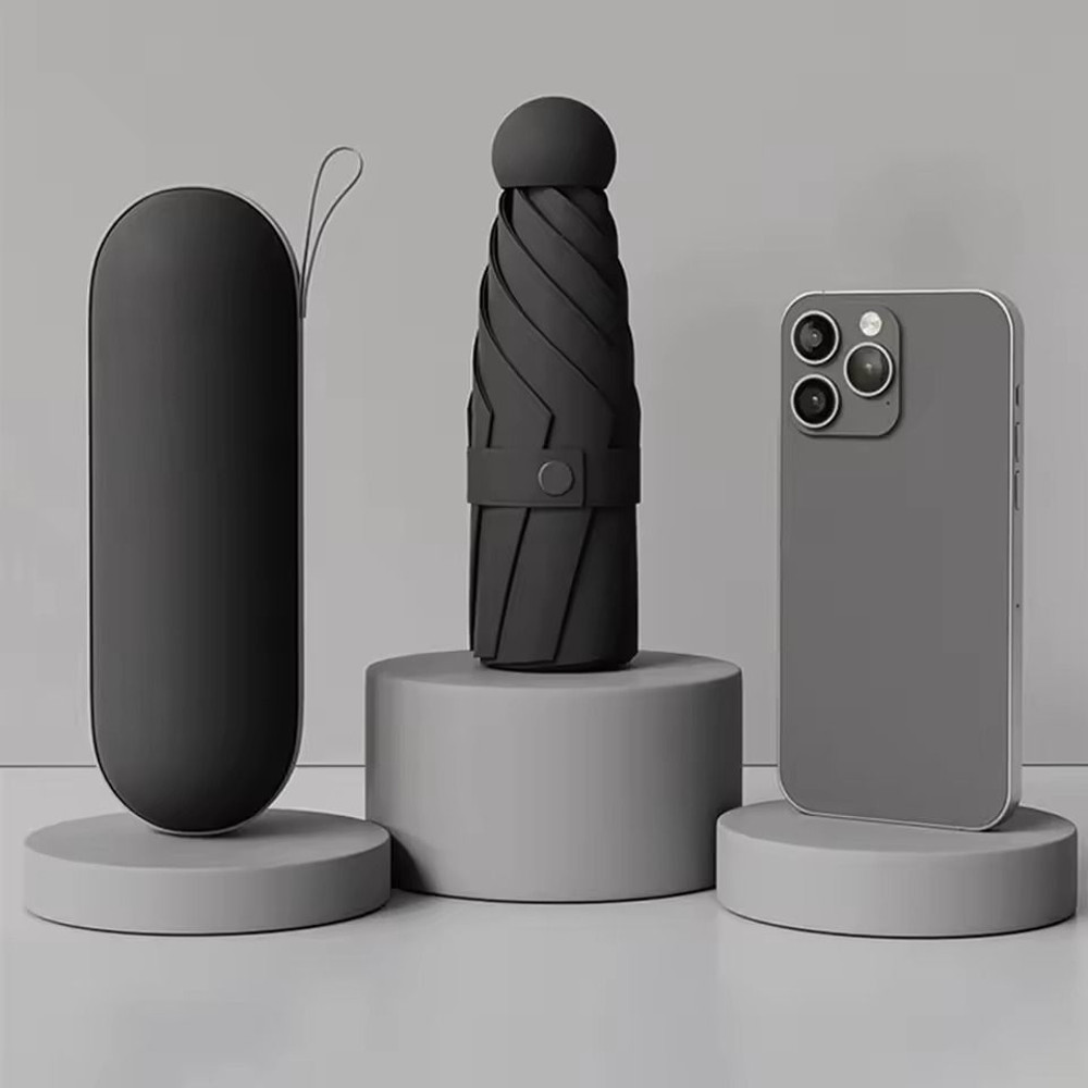 Portable Mini Umbrella With UV Coating And Reinforced Ribs For Sunny And Rainy Days 10