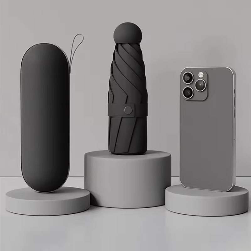 Portable Mini Umbrella With UV Coating And Reinforced Ribs For Sunny And Rainy Days 10