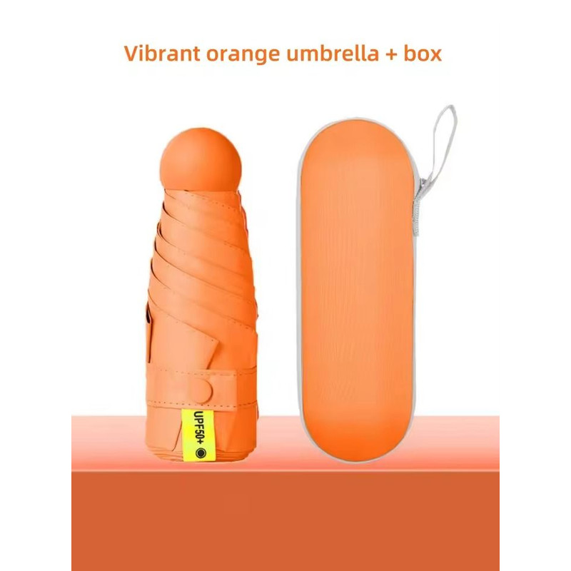 Portable Mini Umbrella With UV Coating And Reinforced Ribs For Sunny And Rainy Days 11