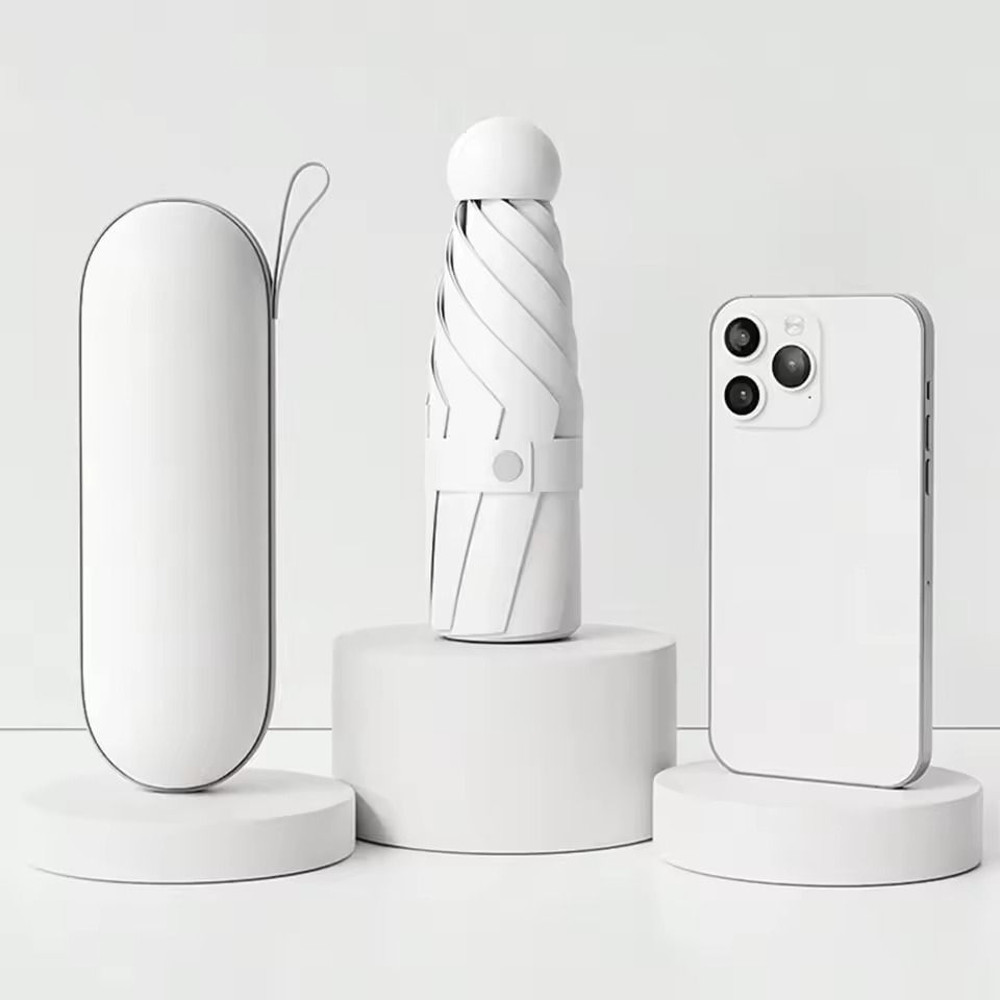 Portable Mini Umbrella With UV Coating And Reinforced Ribs For Sunny And Rainy Days 12