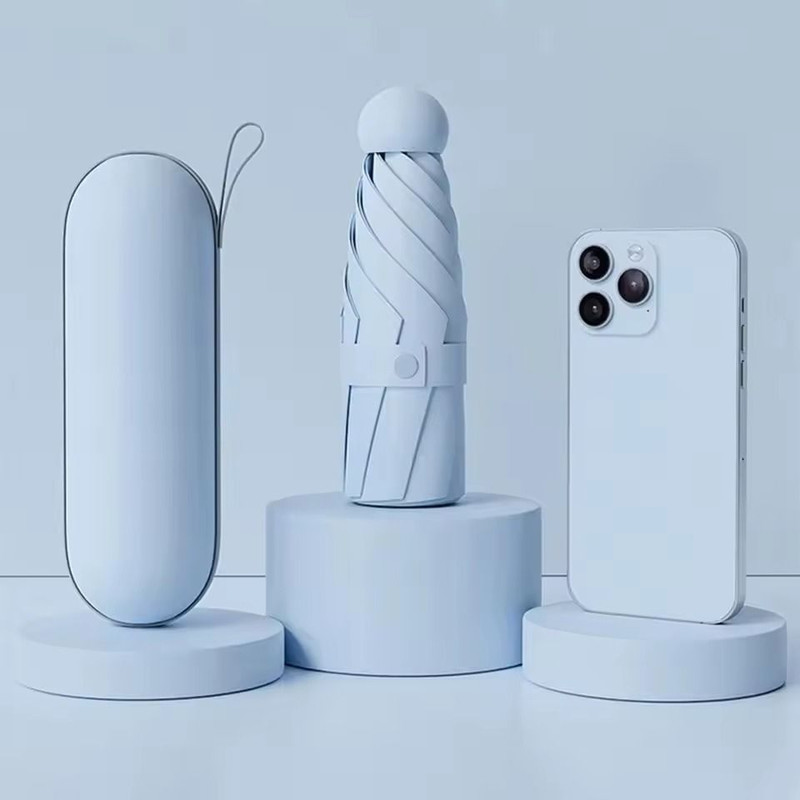 Portable Mini Umbrella With UV Coating And Reinforced Ribs For Sunny And Rainy Days 15