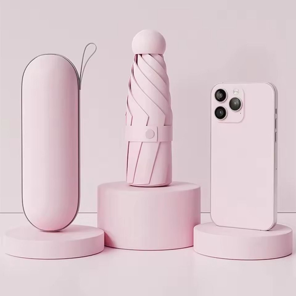 Portable Mini Umbrella With UV Coating And Reinforced Ribs For Sunny And Rainy Days 6