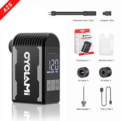 portable electric bike air pump 120psi fast compressor with schrader and presta valve compatibility