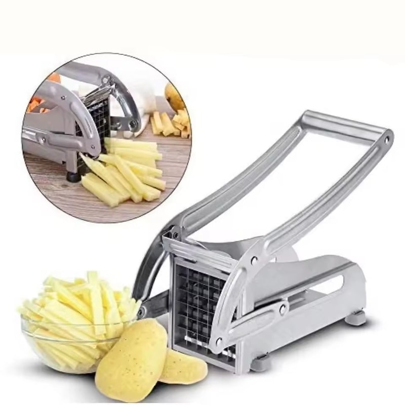 Manual Stainless Steel Vegetable Cutter With Dual Blades For Fast Potato And Fries Cutting 1