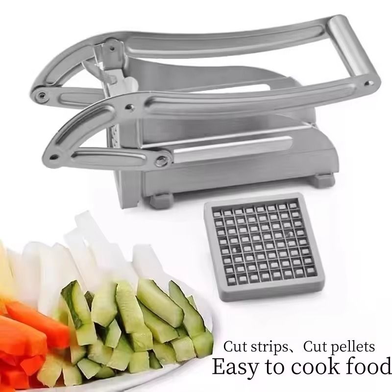 Manual Stainless Steel Vegetable Cutter With Dual Blades For Fast Potato And Fries Cutting 2