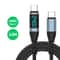 240W Type C To Type C Super Fast Charging Cable With Digital Display For IPhone Samsung Huawei 6