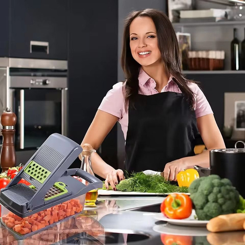 Multifunction Vegetable Slicer And Food Chopper With Grater Blades And Basket Set 5