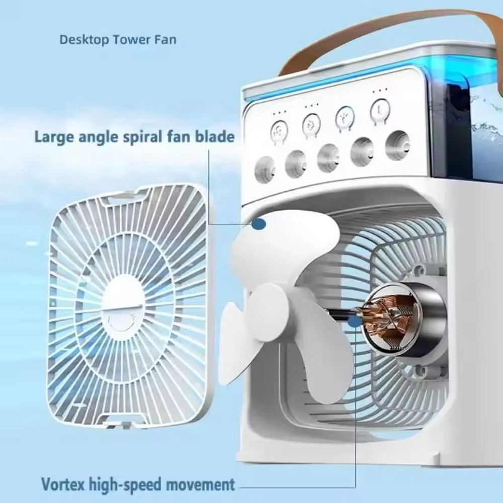 CoolBreeze 3in1 Portable Air Cooler Humidifier Fan With LED Light 3