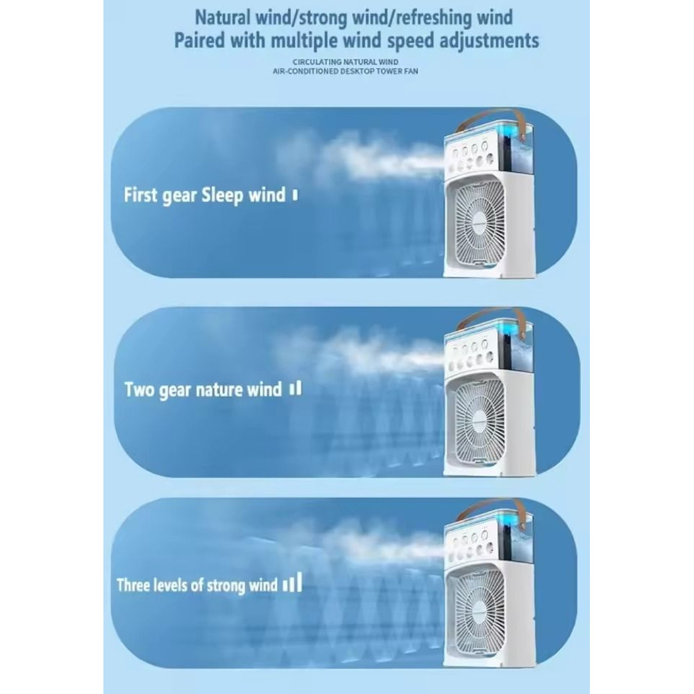 CoolBreeze 3in1 Portable Air Cooler Humidifier Fan With LED Light 4