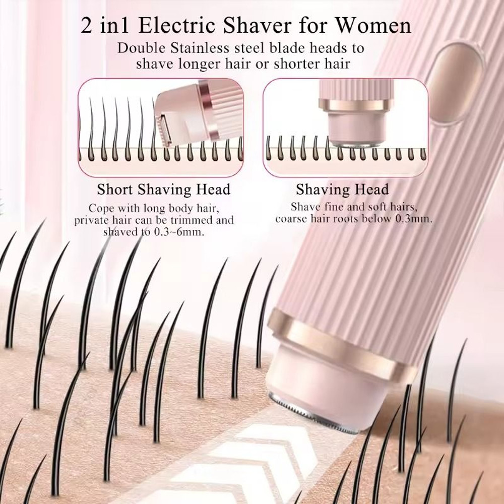Electric Shaver For Women With Painless Bikini And Facial Hair Removal 2