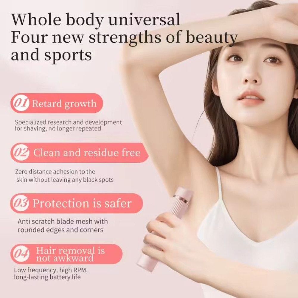 Electric Shaver For Women With Painless Bikini And Facial Hair Removal 4