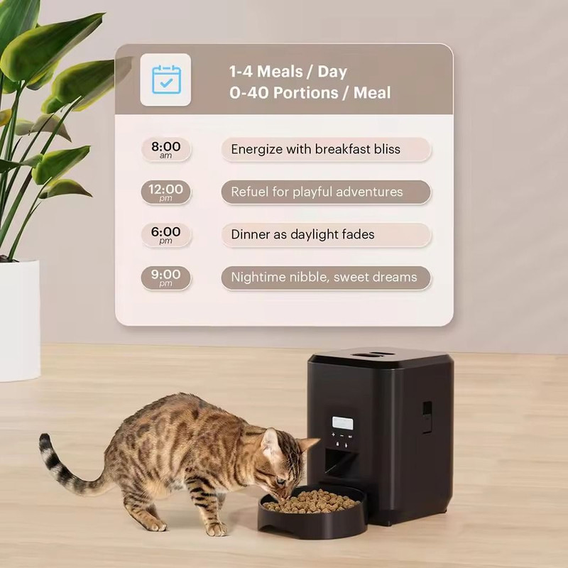 Smart Pet Feeder With Timed Food Dispensing For Cats And Dogs 3