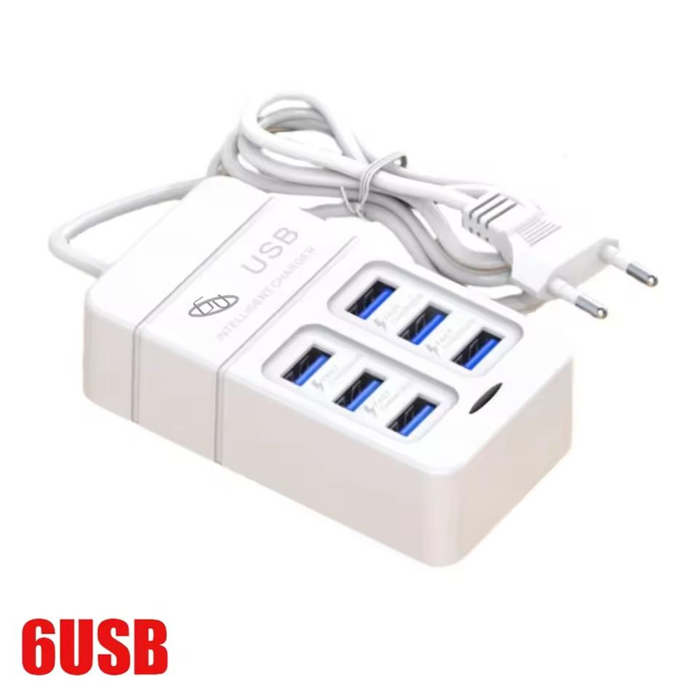 35W Multiport USB Fast Charger 6 Port Wall Adapter With Type C And USB Hub For EU US Plug 8