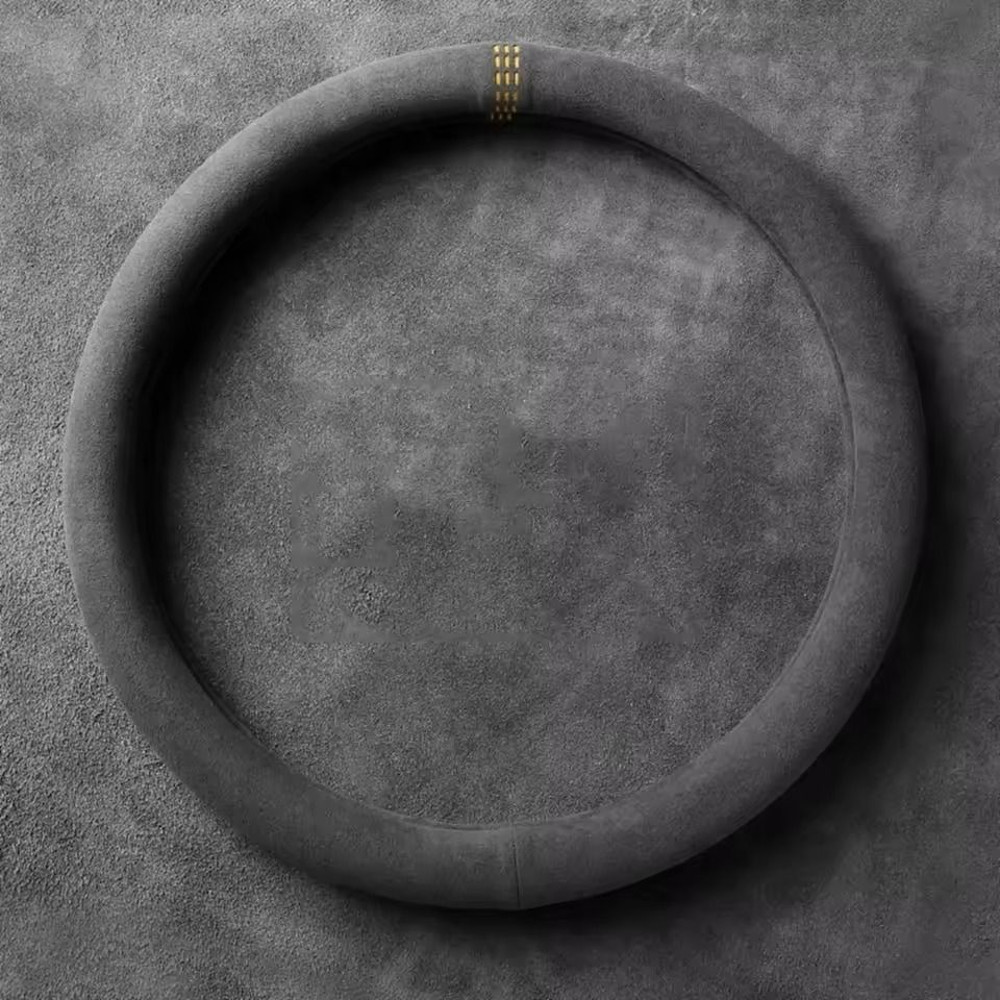 Universal Cowhide Suede Steering Wheel Cover For 3738cm Car Wheels 1