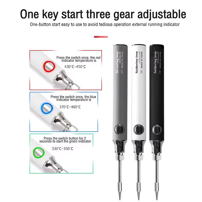 Portable USB Rechargeable Soldering Iron With Wireless Charging 8W Electric Welding Tool 1