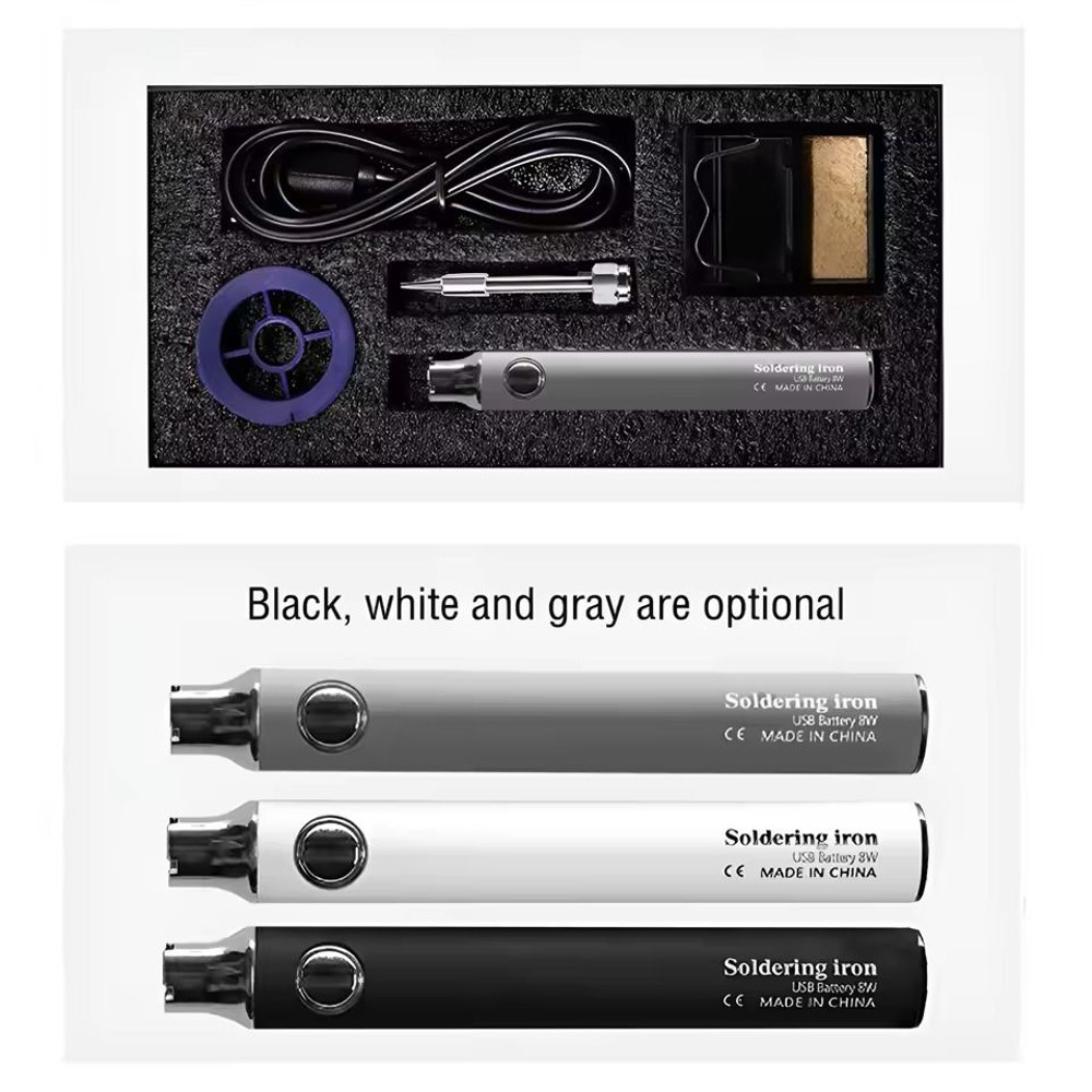 Portable USB Rechargeable Soldering Iron With Wireless Charging 8W Electric Welding Tool 5