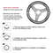 PU Leather Anti Slip 38cm Steering Wheel Cover 1