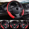 PU Leather Anti Slip 38cm Steering Wheel Cover 3