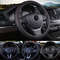 PU Leather Anti Slip 38cm Steering Wheel Cover 4