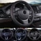 PU Leather Anti Slip 38cm Steering Wheel Cover 4