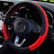 PU Leather Anti Slip 38cm Steering Wheel Cover 6