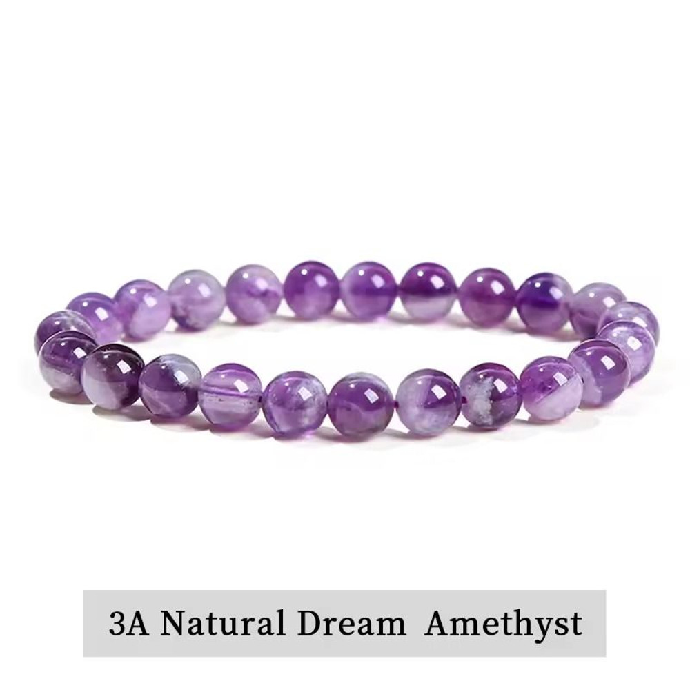 Natural Stone Bead Bracelet With Amethyst Tiger Eye And Crystal Quartz 12