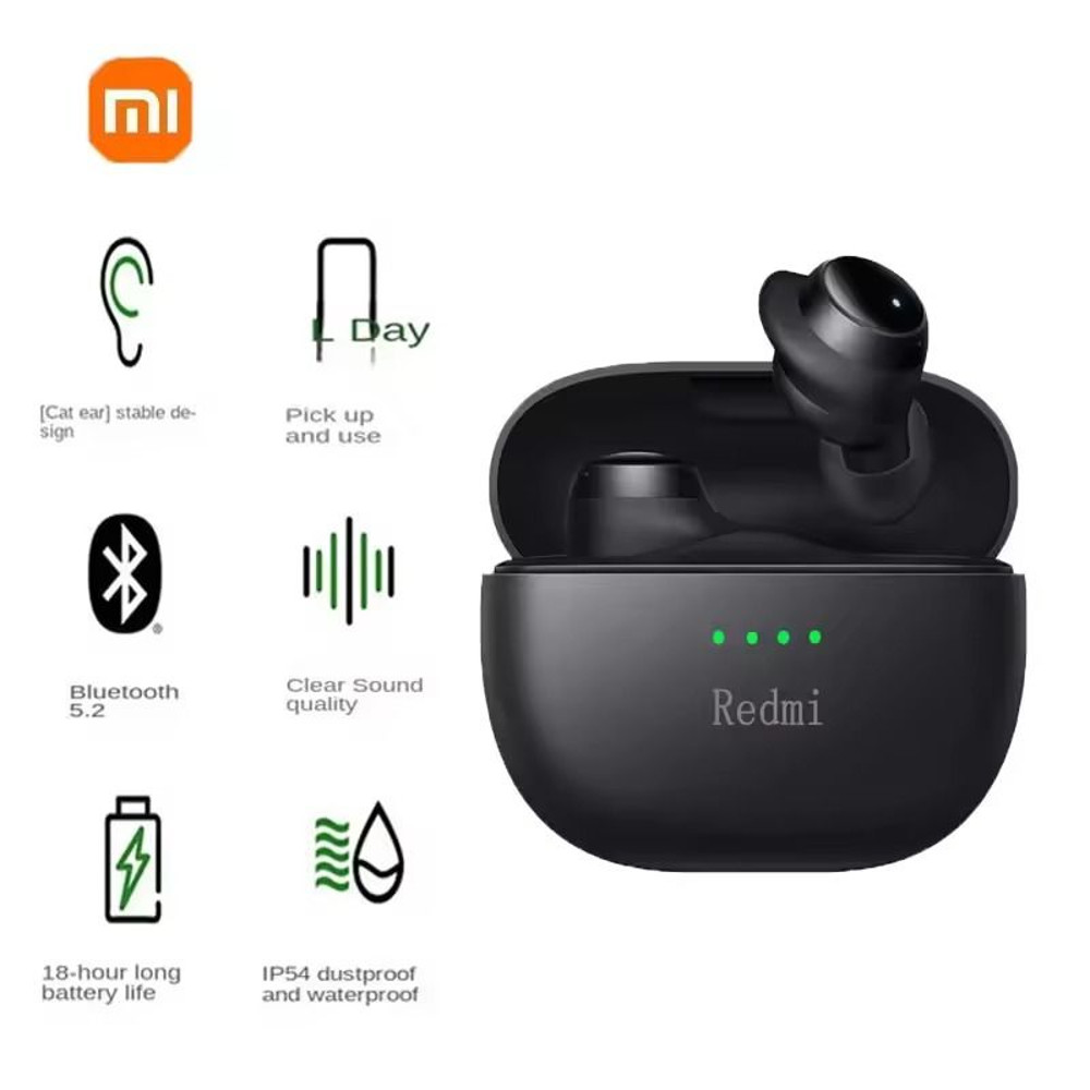 Redmi Bluetooth 52 Wireless Earbuds With Waterproof Design And Charging Case 1