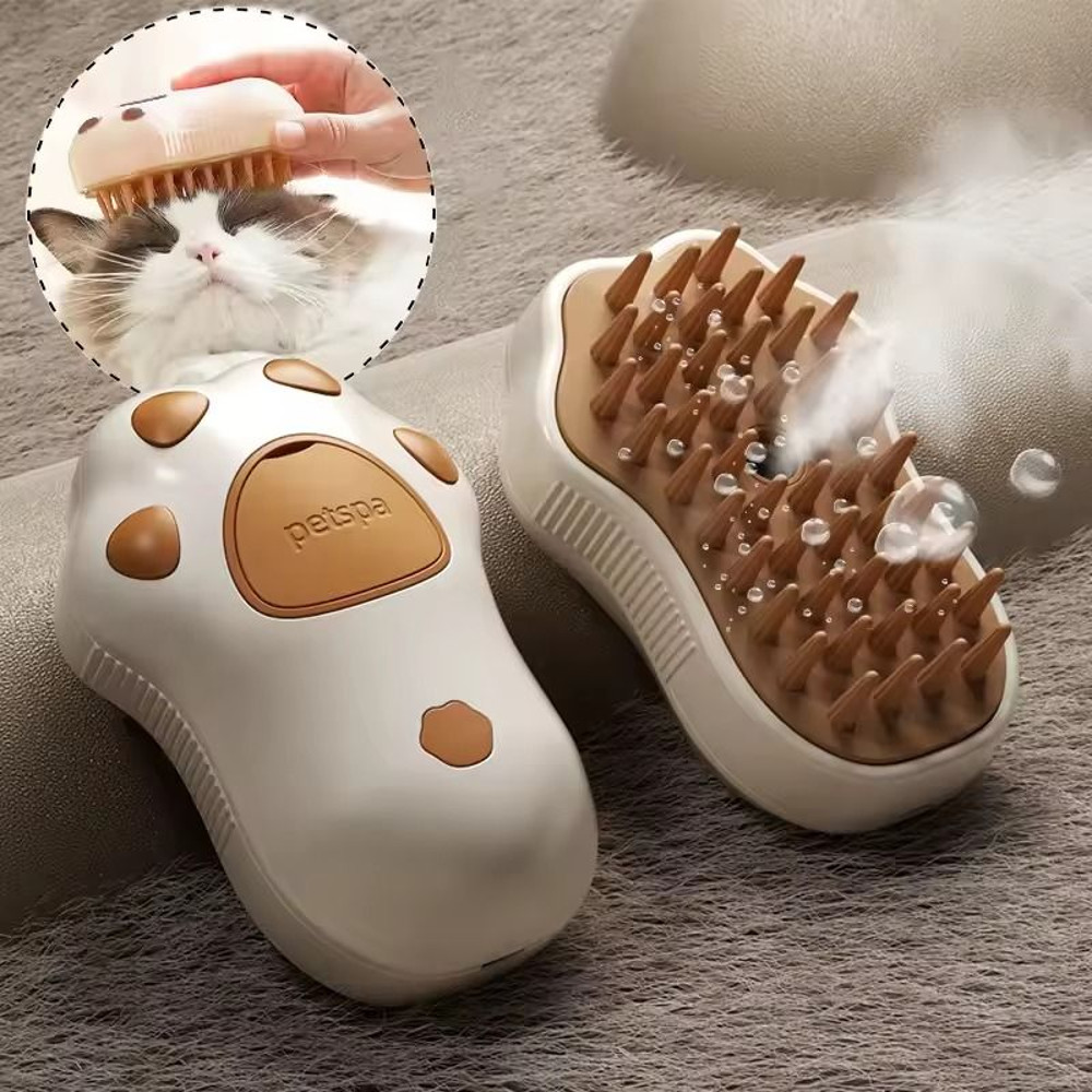 Three In One Pet Grooming Brush With Steam Function For Cats And Dogs 0