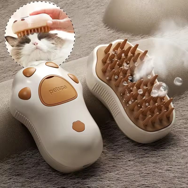 Three In One Pet Grooming Brush With Steam Function For Cats And Dogs 0