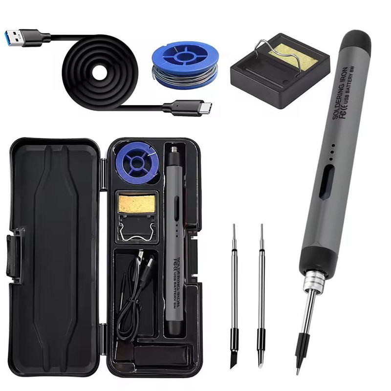 Rechargeable USB Soldering Iron With Adjustable Temperature And Type C Interface 10